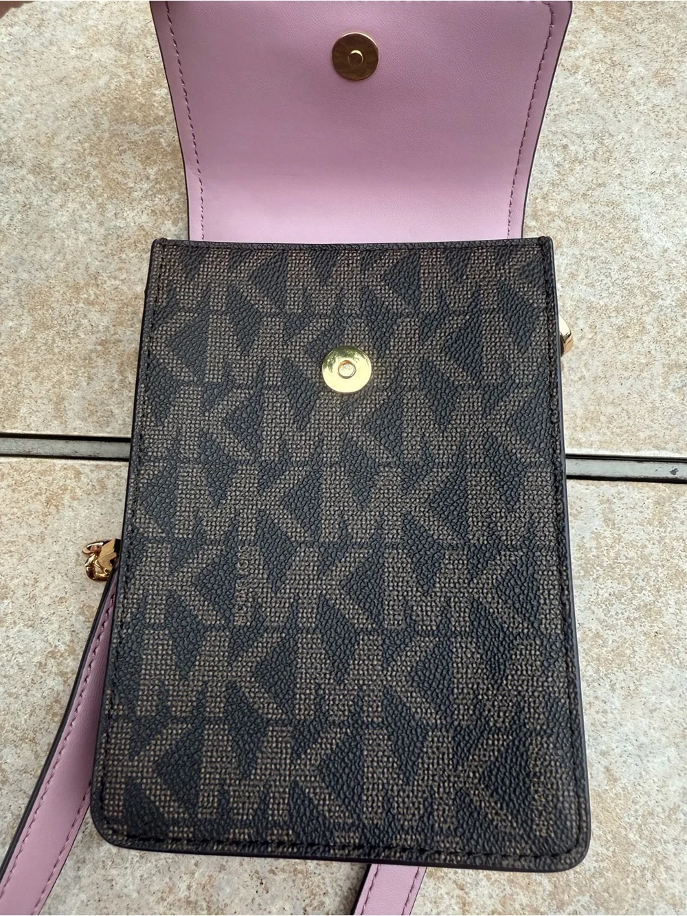 Michael Kors Jet Set Charm Small Signature Logo Smartphone Crossbody Bag